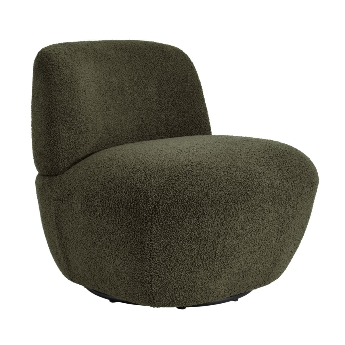 Fotel obrotowy Lana zielony 68x76x70 cm boucle Zago