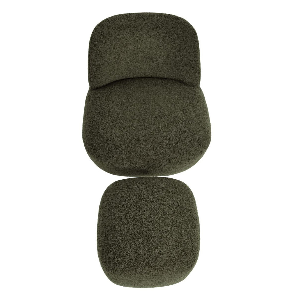 Fotel obrotowy Lana zielony 68x76x70 cm boucle Zago