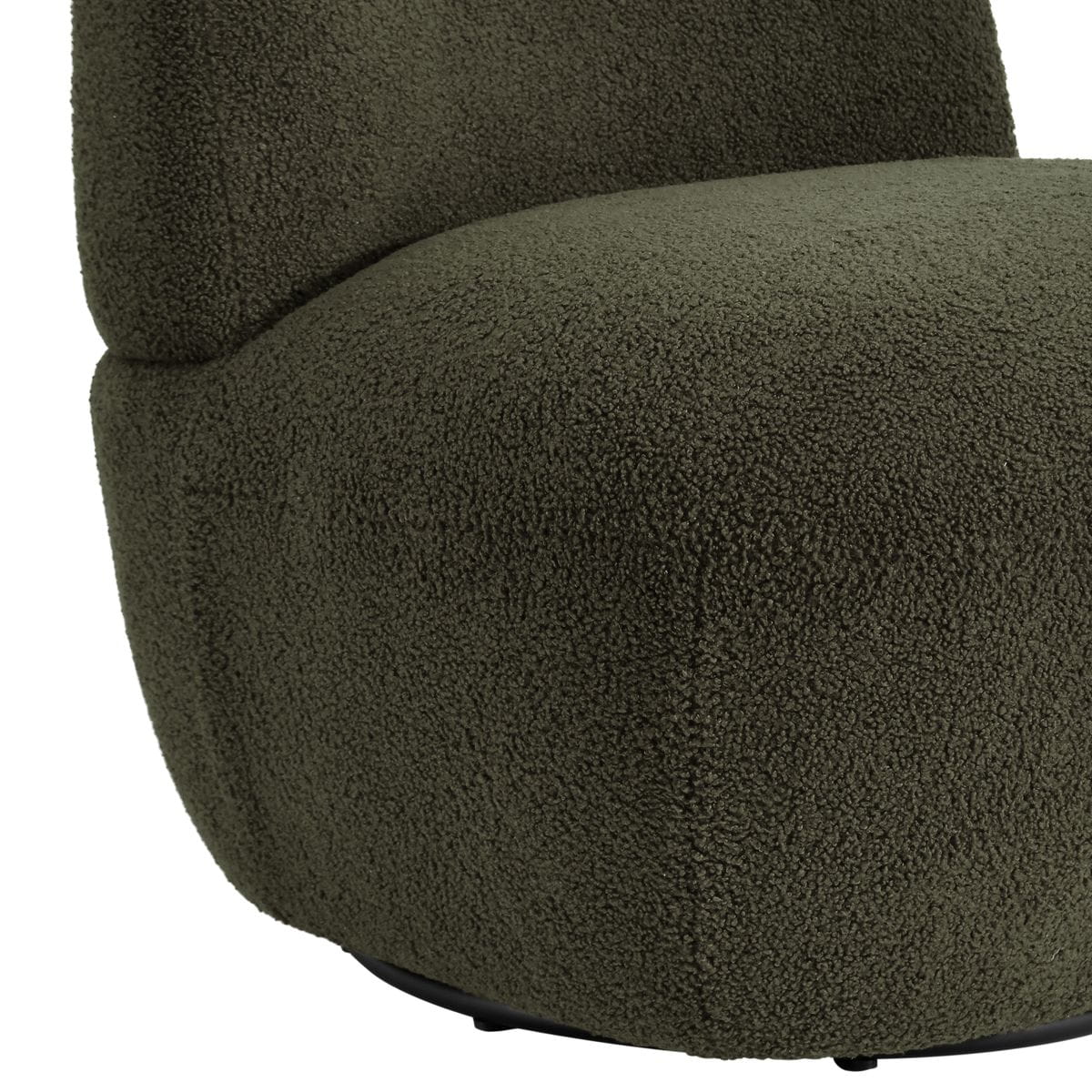 Fotel obrotowy Lana zielony 68x76x70 cm boucle Zago