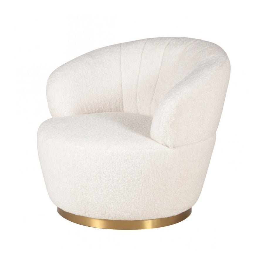 Fotel obrotowy Teddy Venus z tkaniny boucle Zago