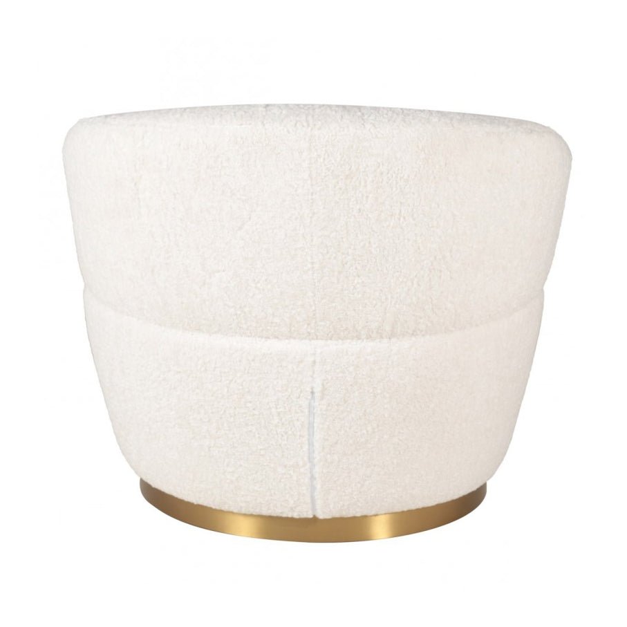 Fotel obrotowy Teddy Venus z tkaniny boucle Zago