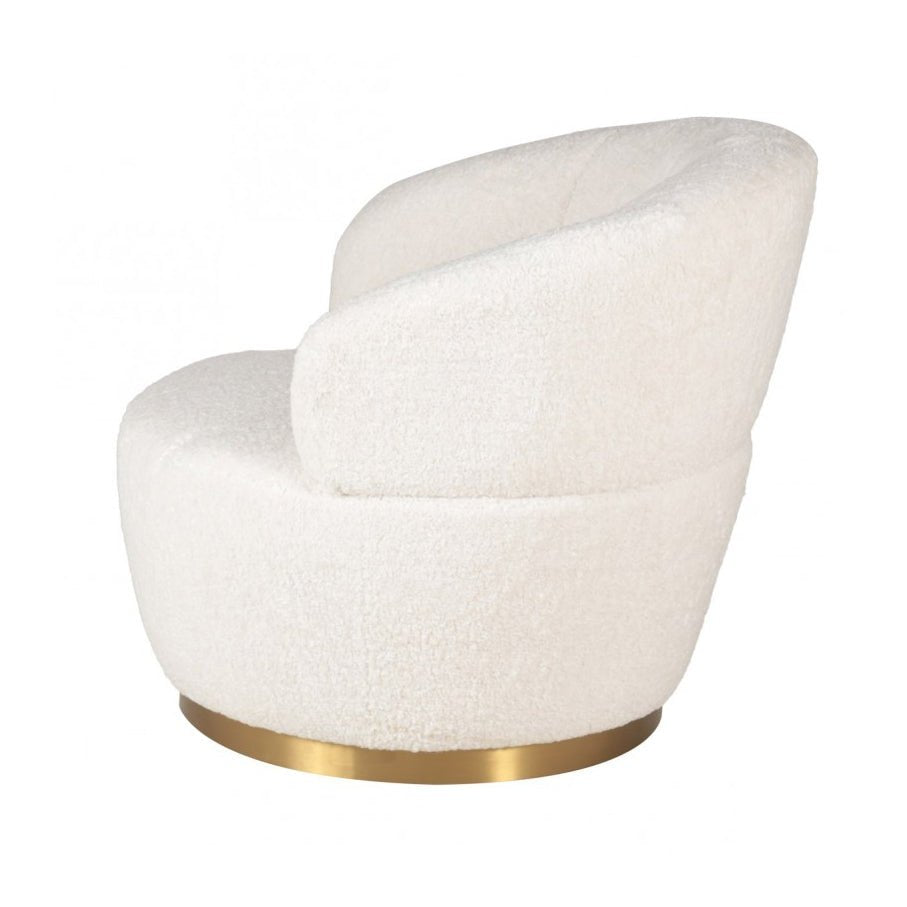 Fotel obrotowy Teddy Venus z tkaniny boucle Zago