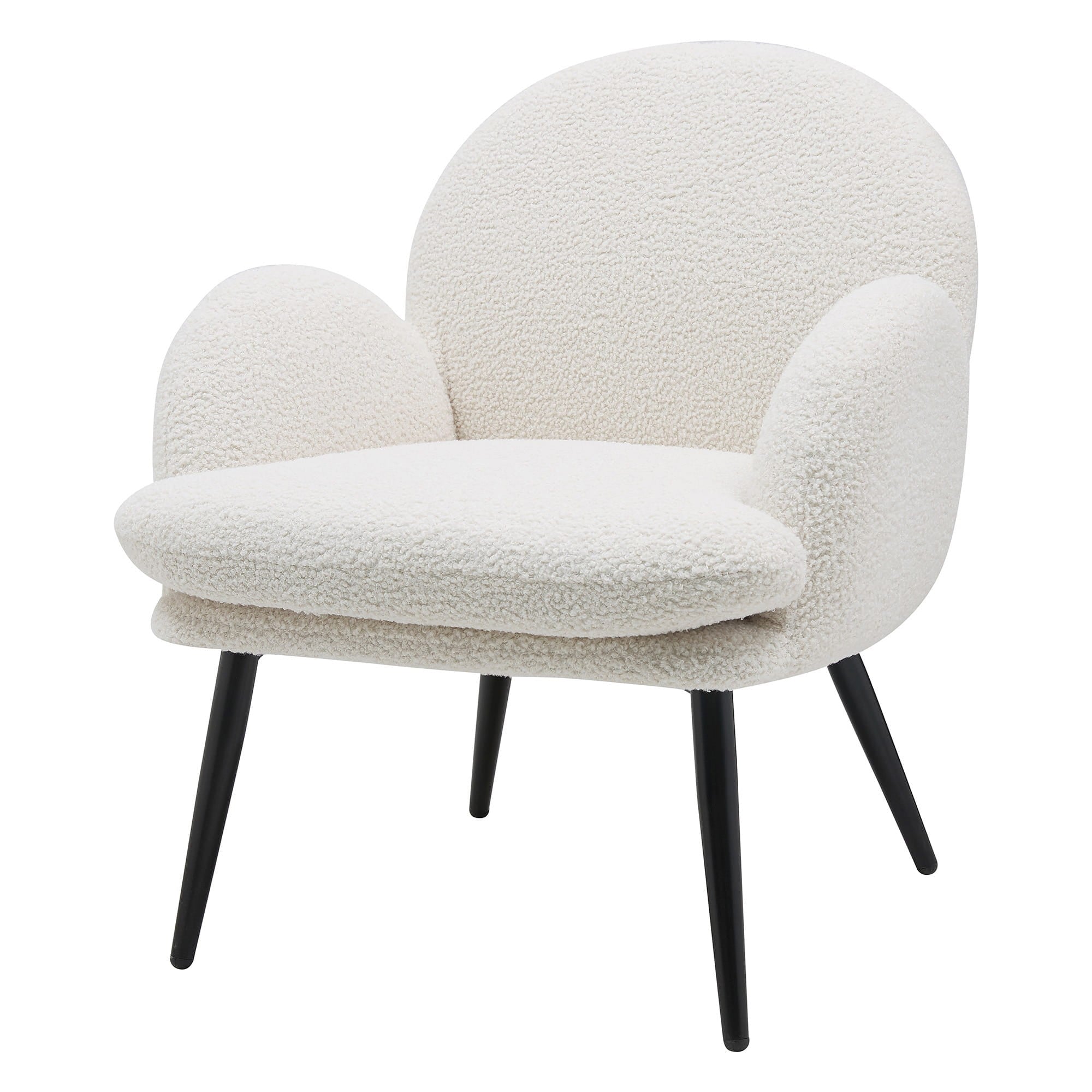 Fotel Oreo biały boucle teddy Zago