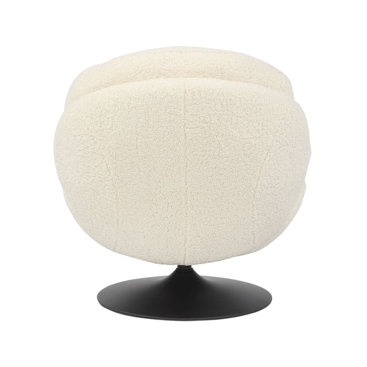 Fotel TOPI obrotowy biały boucle teddy Zago