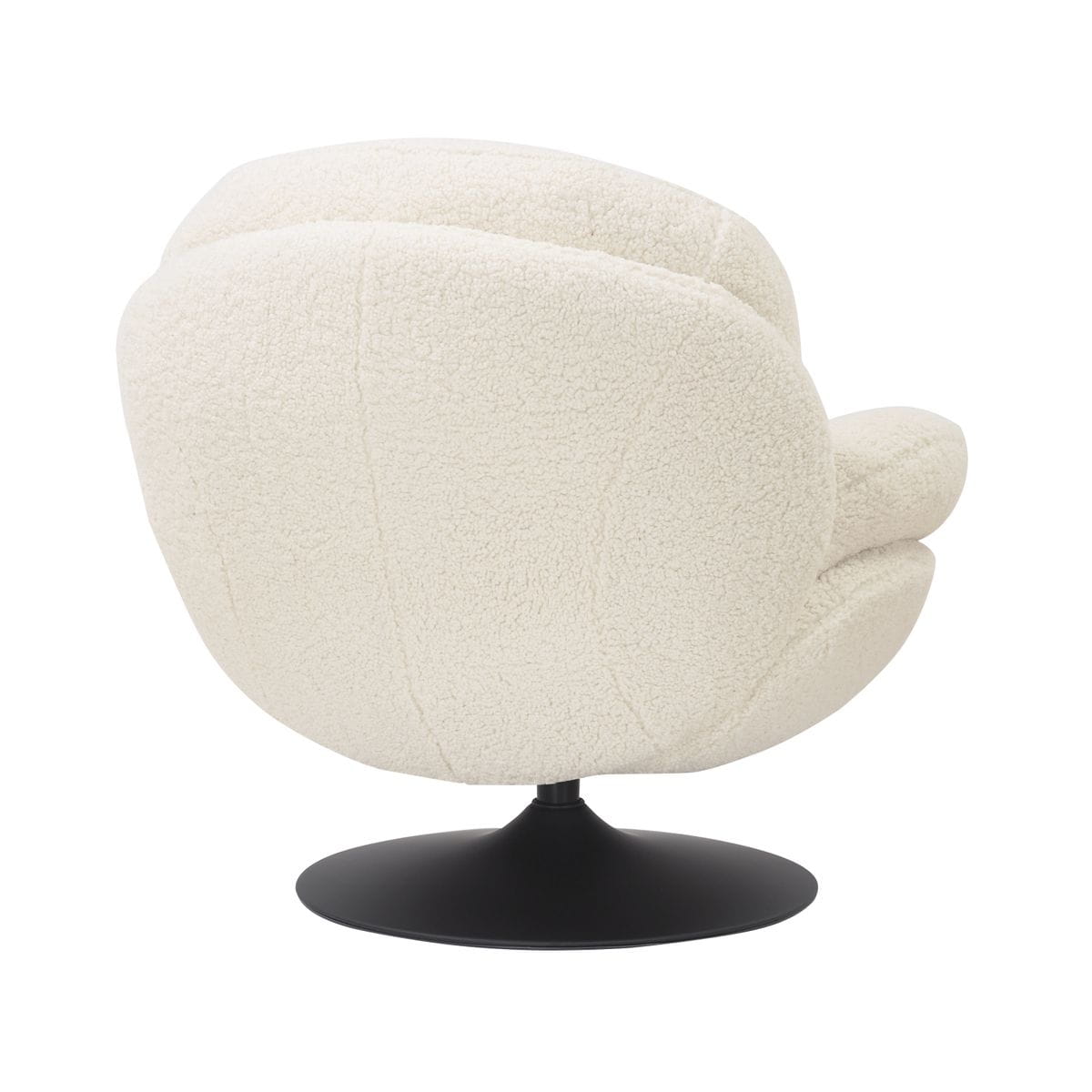 Fotel TOPI obrotowy biały boucle teddy Zago