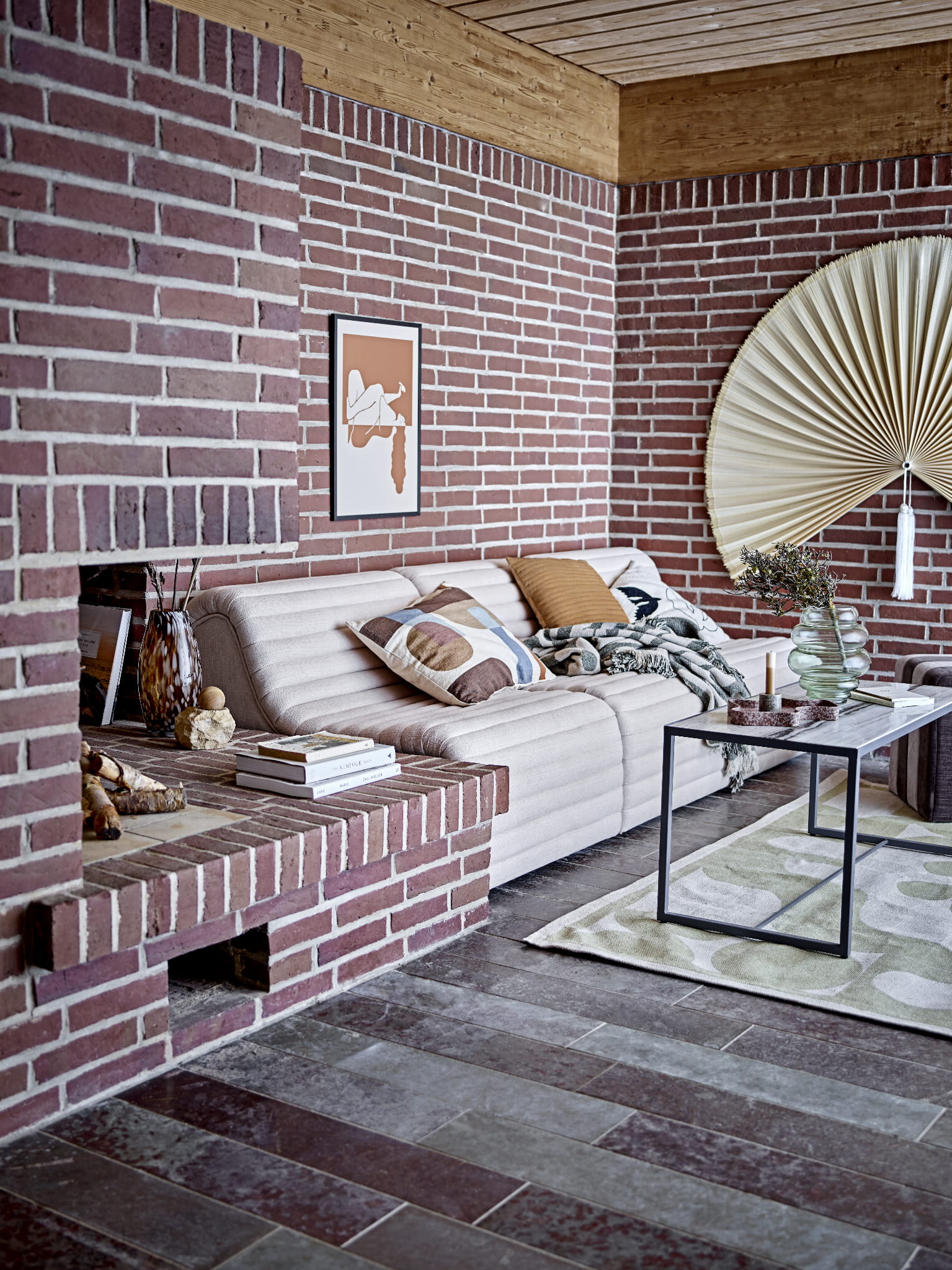 Fotel wypoczynkowy Allure naturalny poliester Bloomingville