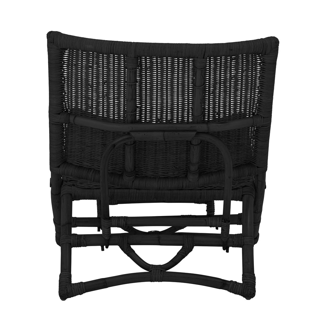 Fotel wypoczynkowy Baz czarny rattan Bloomingville 82050207 | HOMECEPT