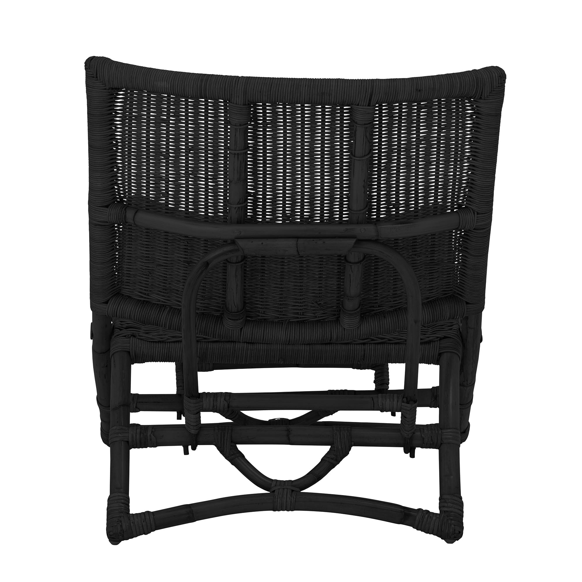 Fotel wypoczynkowy Baz czarny rattan Bloomingville 82050207 | HOMECEPT