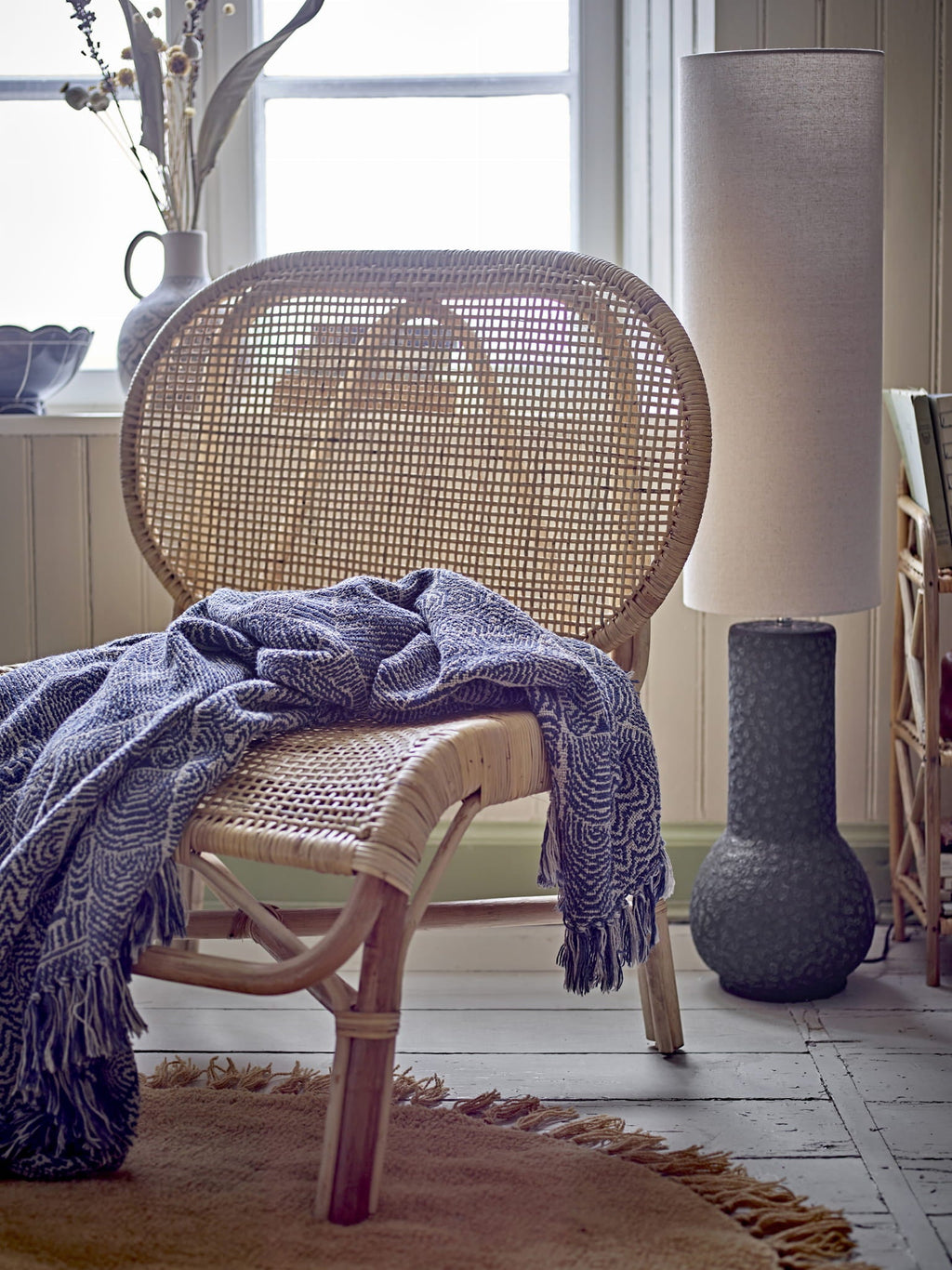 Fotel wypoczynkowy Rosen naturalny rattan Bloomingville