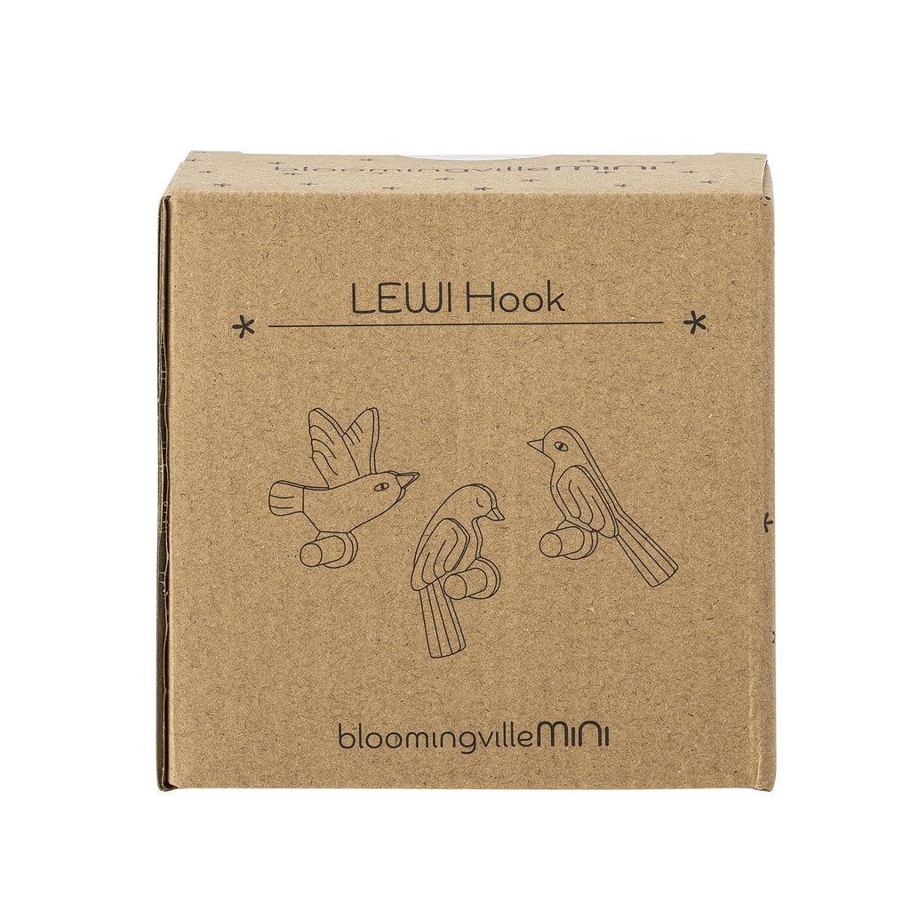 Haczyki ścienne Lewi ptaki 3 szt. dziecięce Bloomingville wieszaki Bloomingville