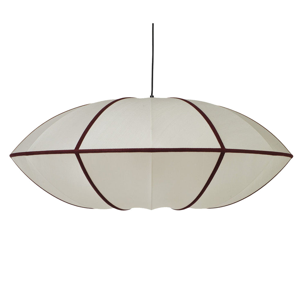 Jedwabna lampa Indochina UFO Offwhite/Bordeaux OI SOI OI