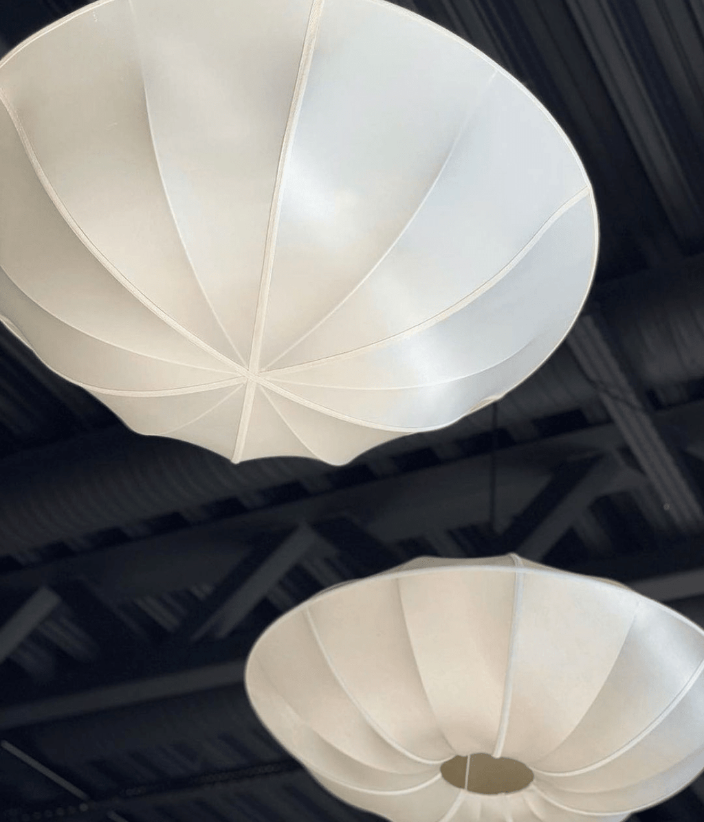 Jedwabna lampa Indochina Ufo OI SOI OI