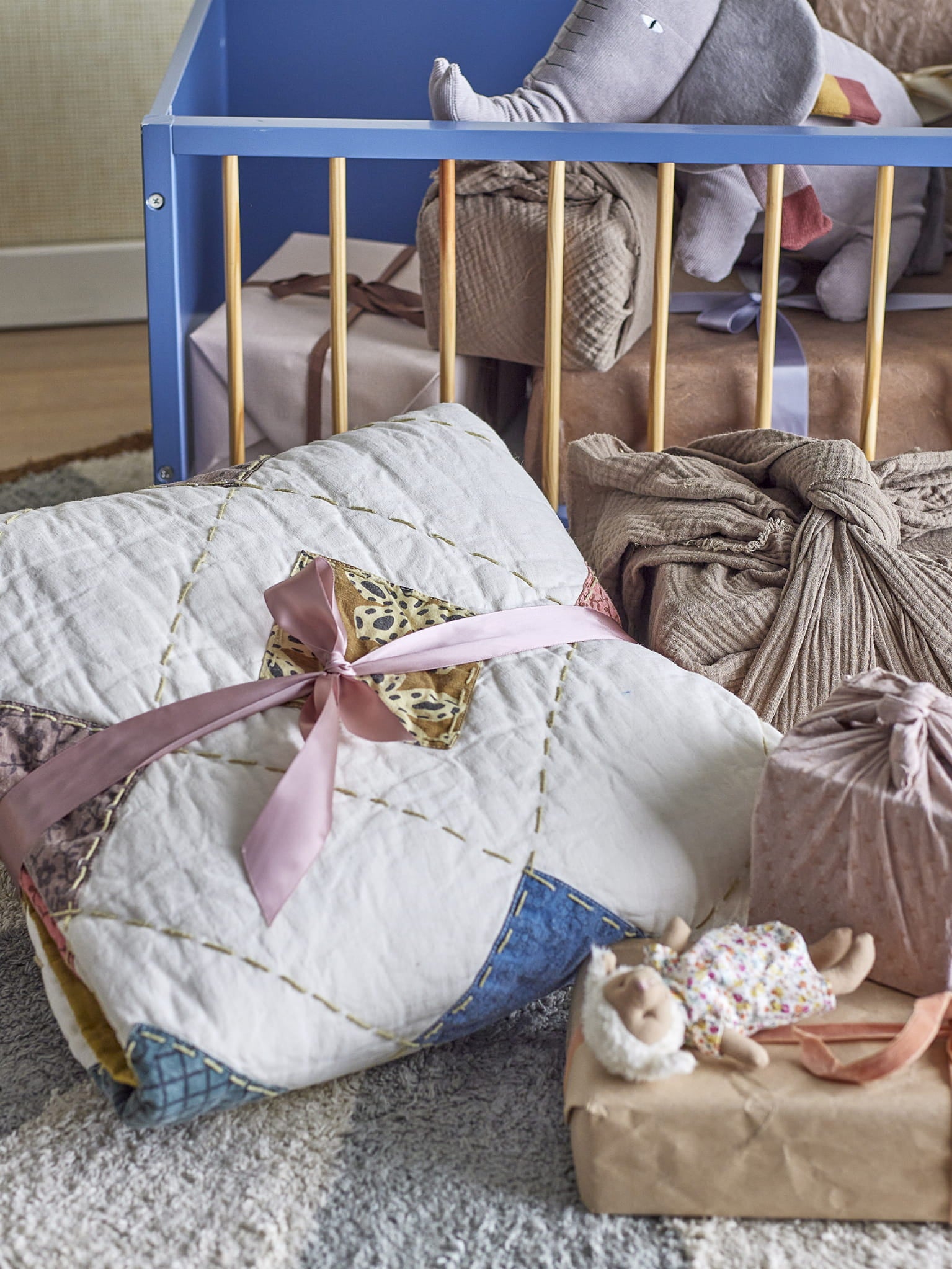 Kołdra Melua naturalny Bawełna Bloomingville Mini