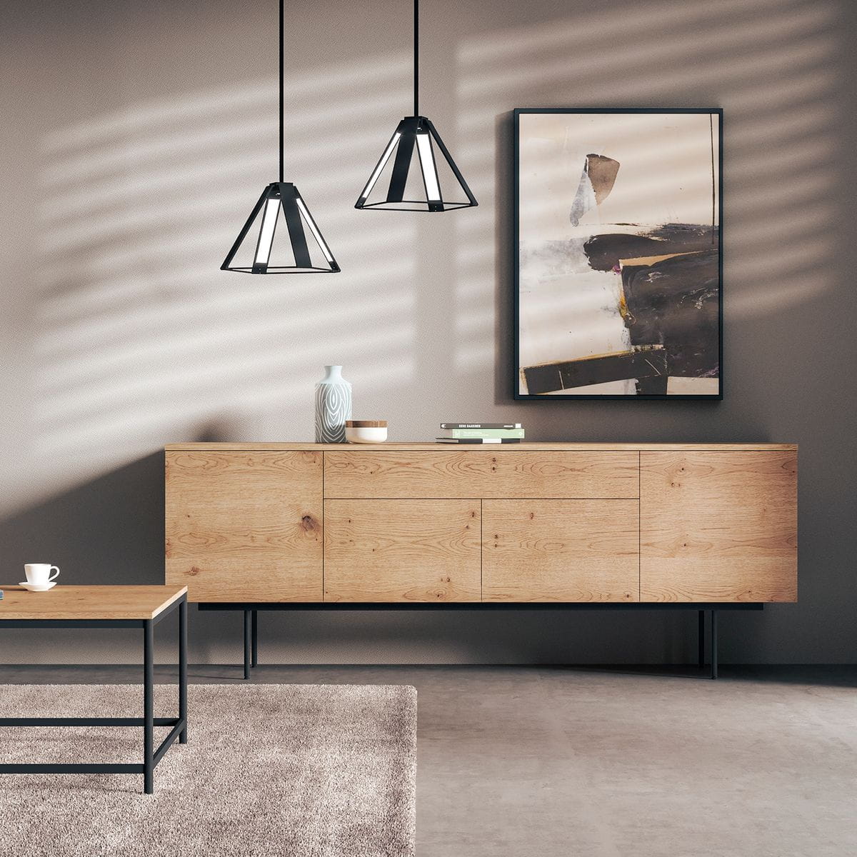 Komoda Allure 200 cm fornir dębowy Zago