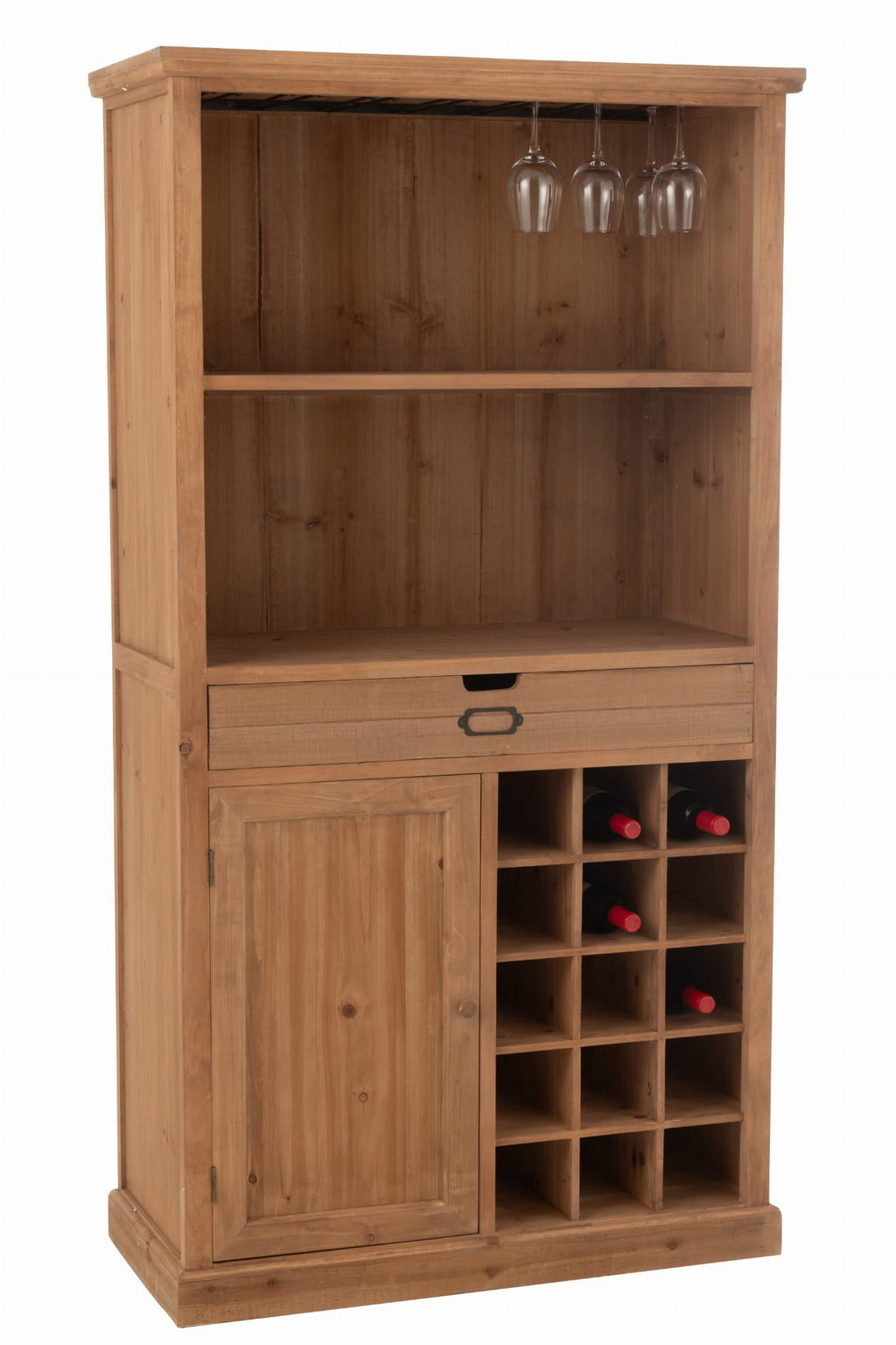 Komoda barek TOA wysoka 96x46x178 cm drewno J - LINE