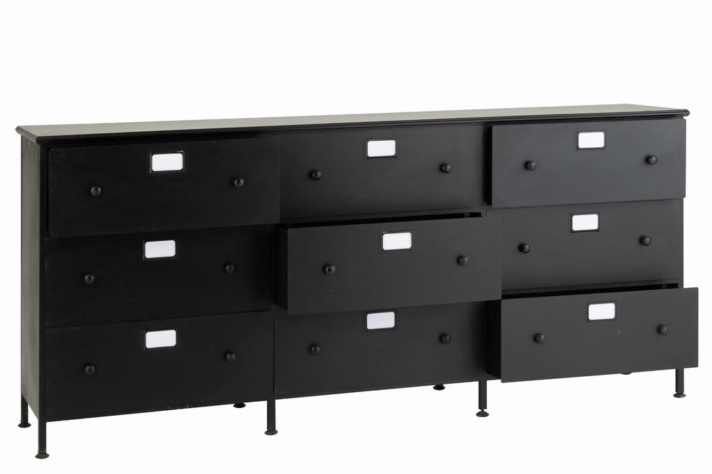 Komoda CADE metalowa z szufladami 175x41x87 cm J - LINE
