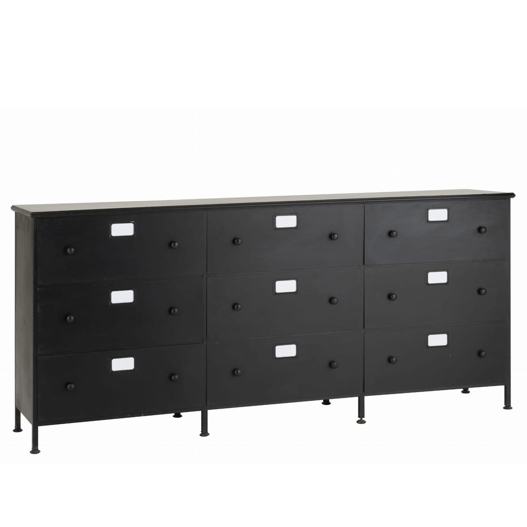 Komoda CADE metalowa z szufladami 175x41x87 cm J - LINE
