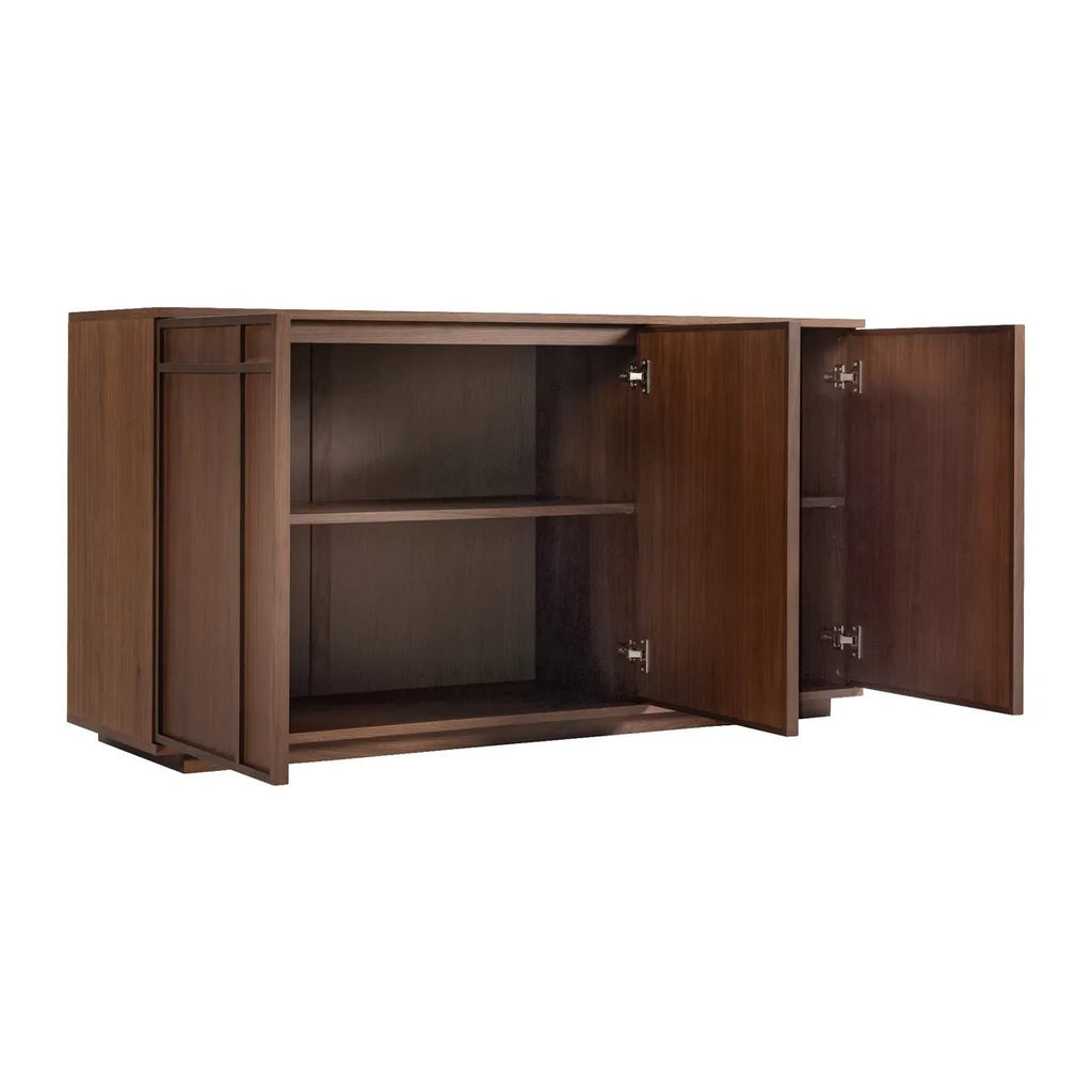 Komoda FERMO 150 cm – fornir orzech włoski, 3-drzwiowa Zago