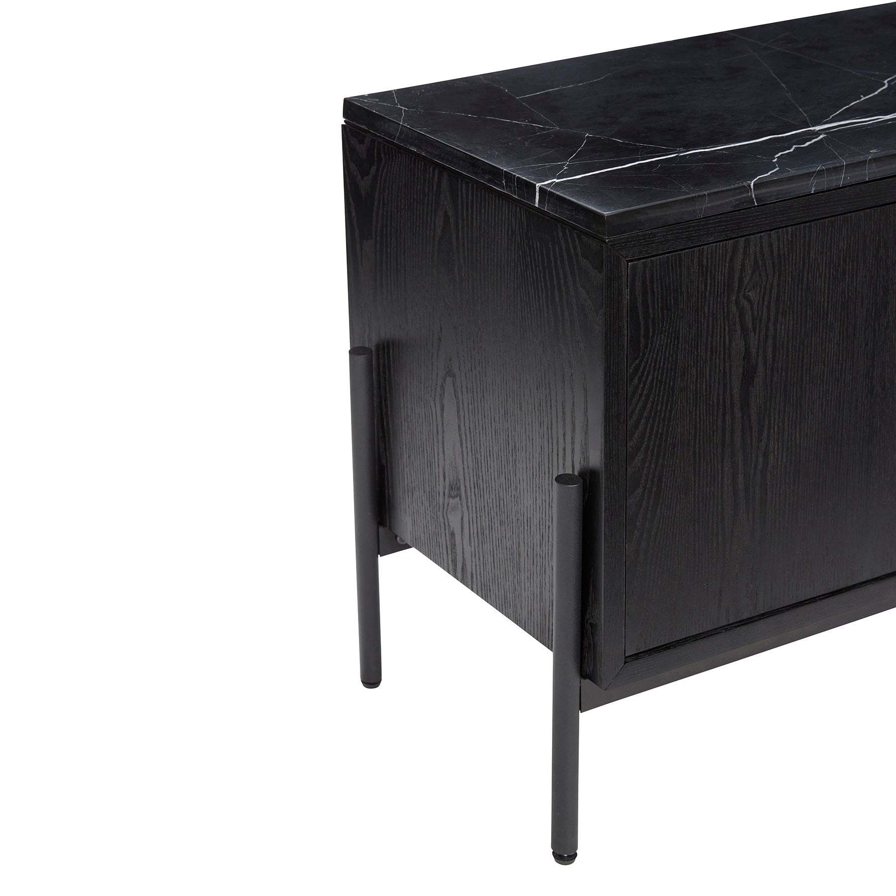 Komoda Nobu marmur jesion czarna 120x35x51cm Hübsch