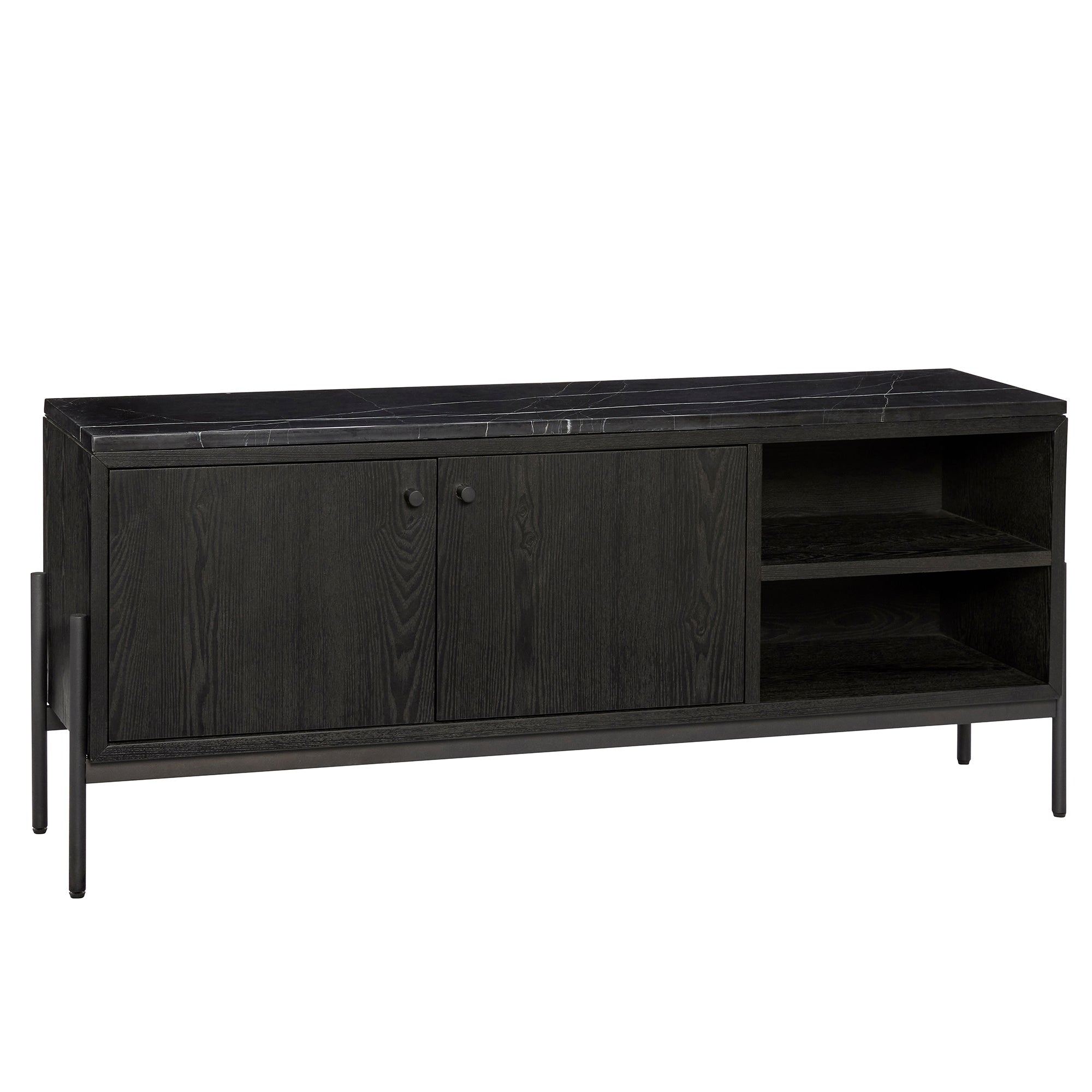 Komoda Nobu marmur jesion czarna 120x35x51cm Hübsch