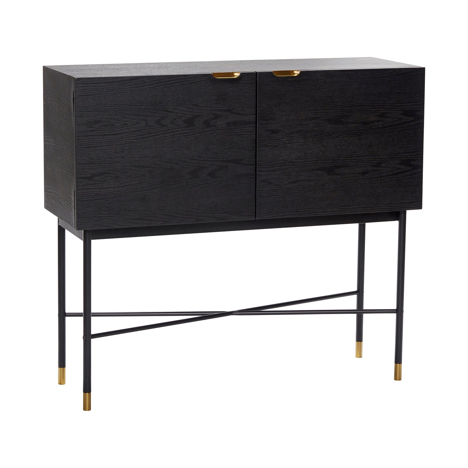 Komoda Norm drewno mosiądz metal 100x35xh90cm Hübsch