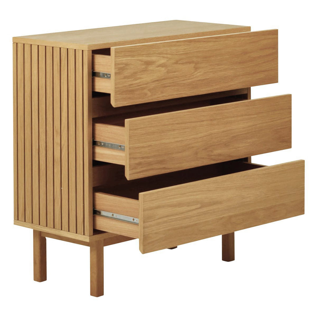 Komoda Prima 85x40x80 cm 3 szuflady dębowa Zago
