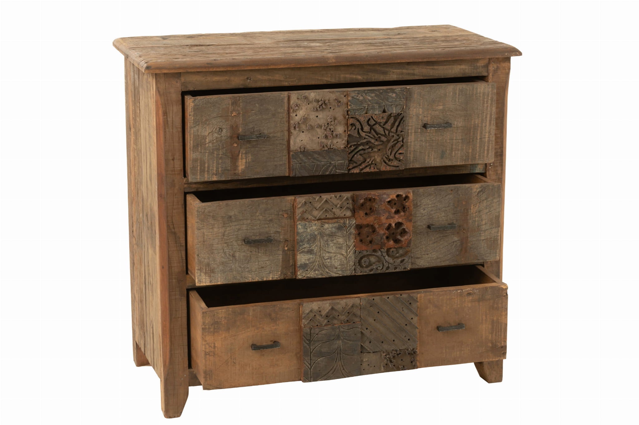 Komoda VINTAGE 100x50x95 cm z drewna z recyklingu J - LINE