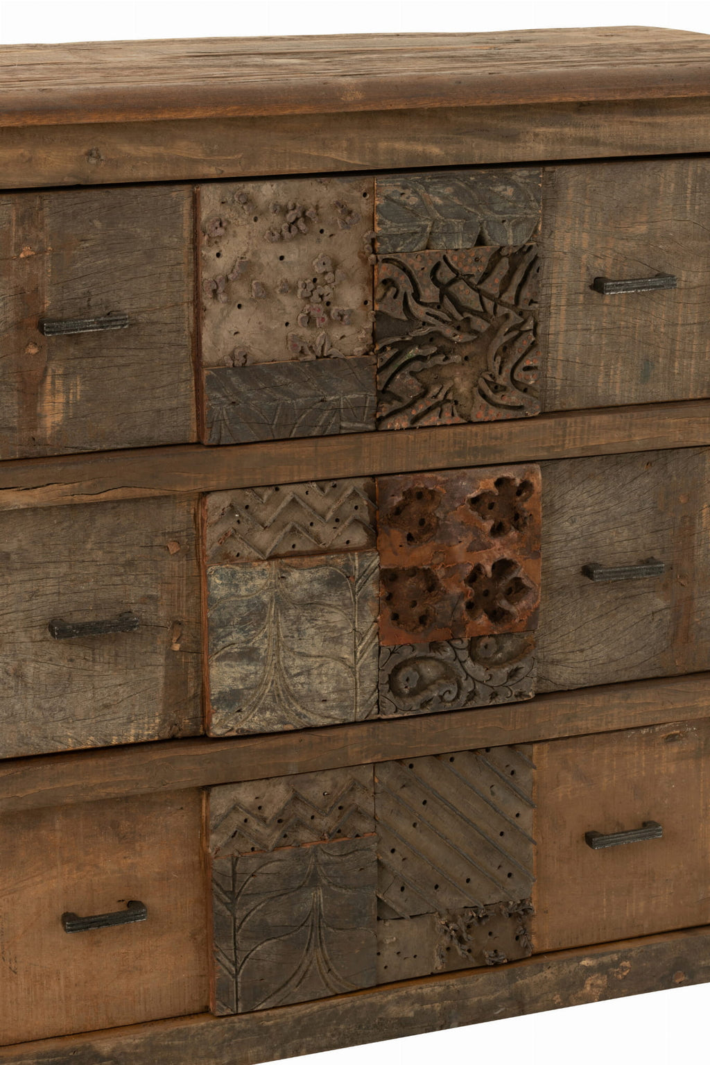 Komoda VINTAGE 100x50x95 cm z drewna z recyklingu J - LINE