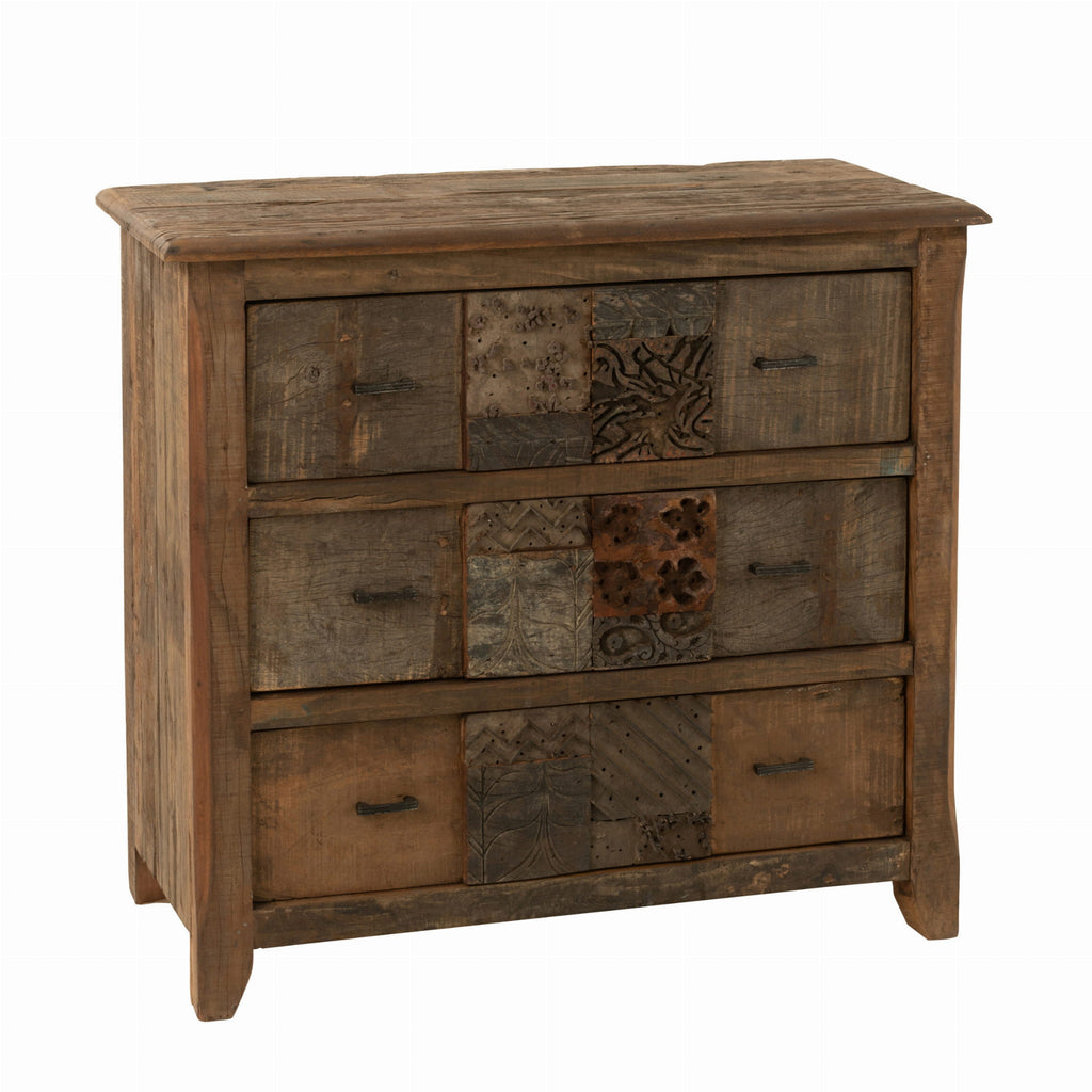 Komoda VINTAGE 100x50x95 cm z drewna z recyklingu J - LINE