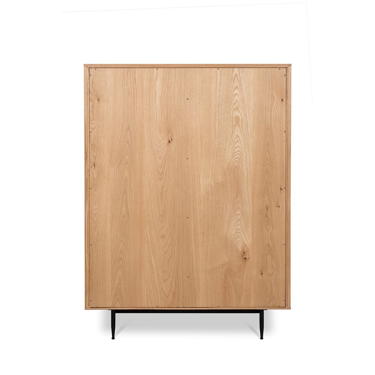 Komoda wysoka Linea dębowe lamele drewniana 135x45x98cm Zago