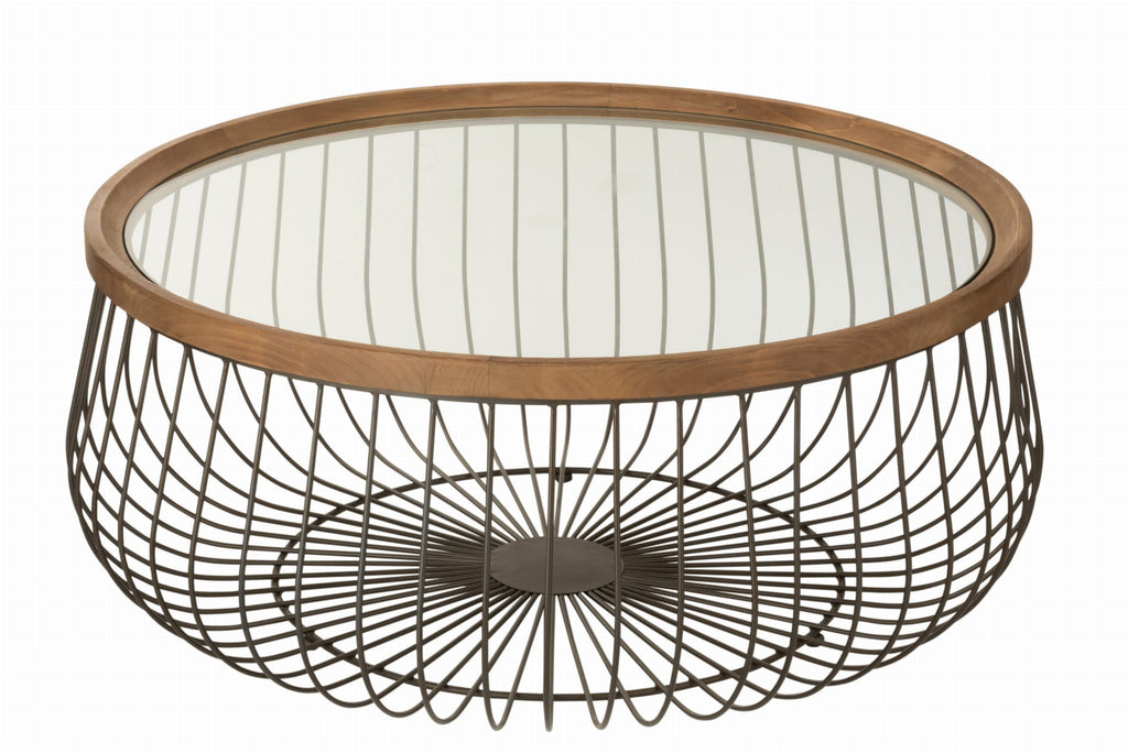Komplet okrągłych stolików kawowych Śr.100 cm Śr.80 cm J - LINE