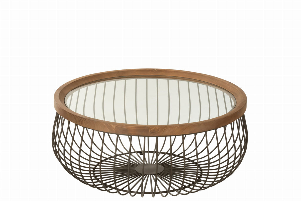 Komplet okrągłych stolików kawowych Śr.100 cm Śr.80 cm J - LINE
