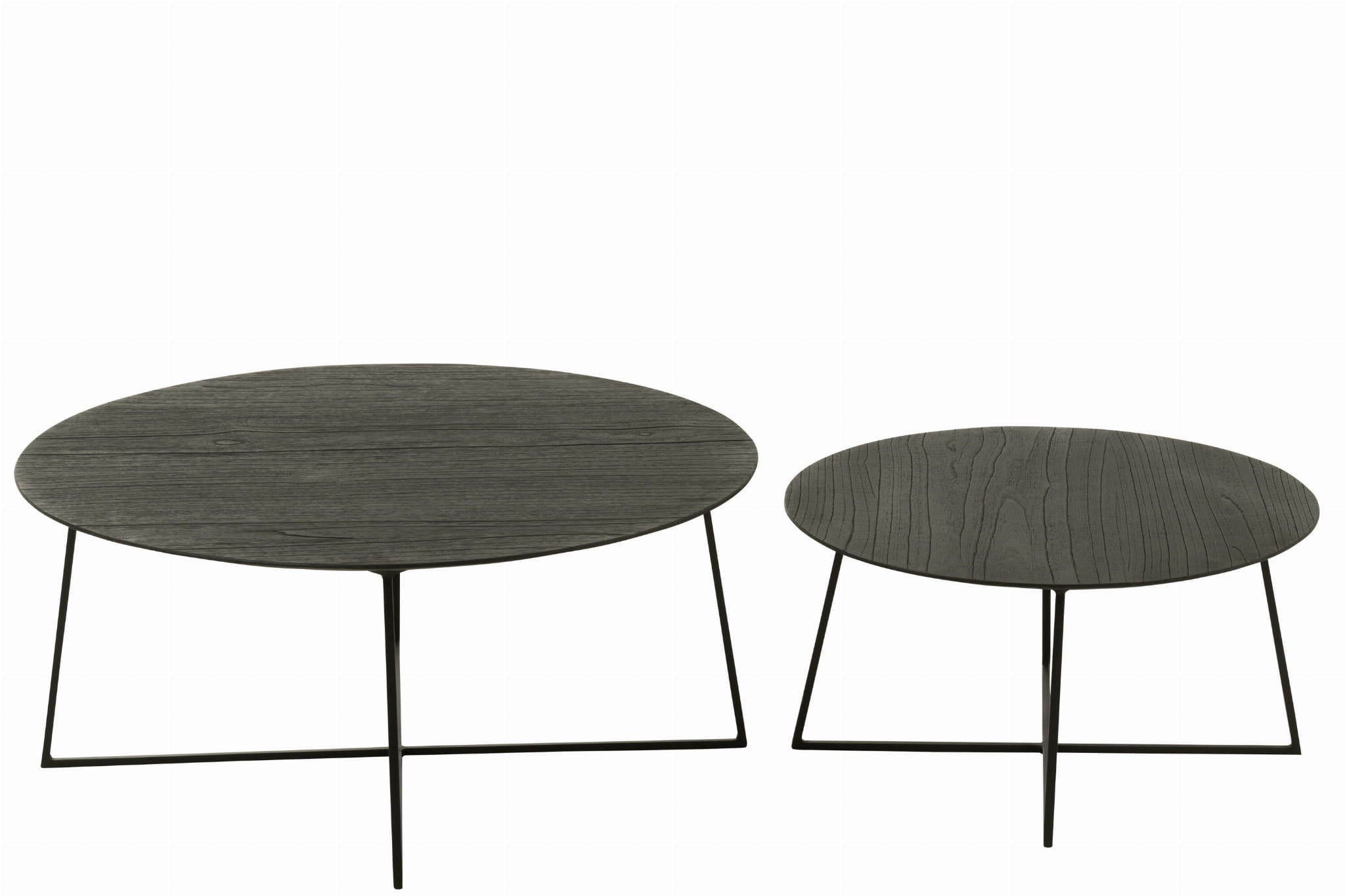 Komplet stolików NOCTA z drewna tekowego 80 cm 60 cm J - LINE