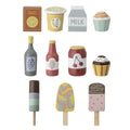 Komplet zabawkowy Yuliya Food drewniany produkty Bloomingville