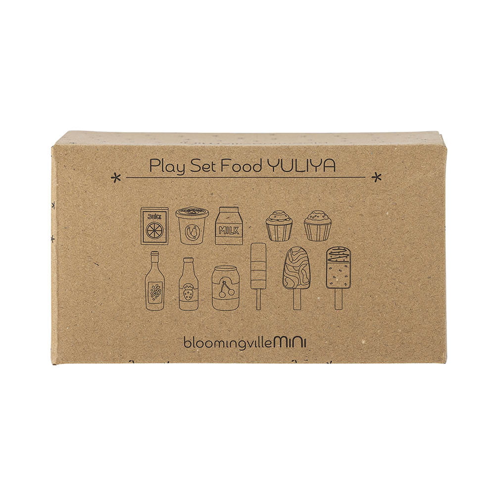 Komplet zabawkowy Yuliya Food drewniany produkty Bloomingville