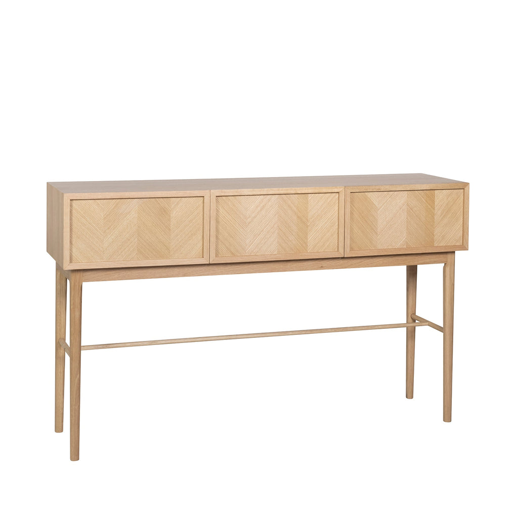 Konsola Herringbone jodełka dębowa 150 cm Hübsch