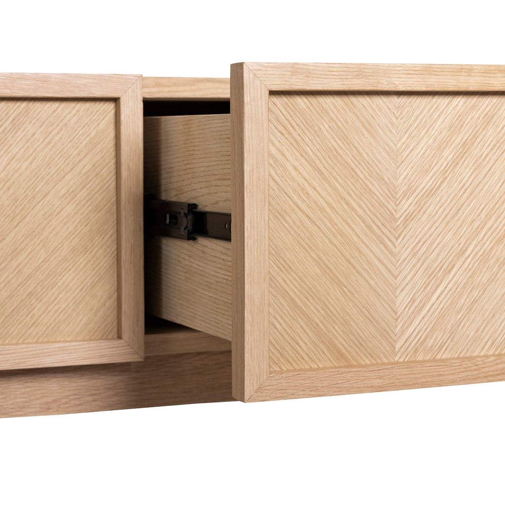 Konsola Herringbone jodełka dębowa 150 cm Hübsch