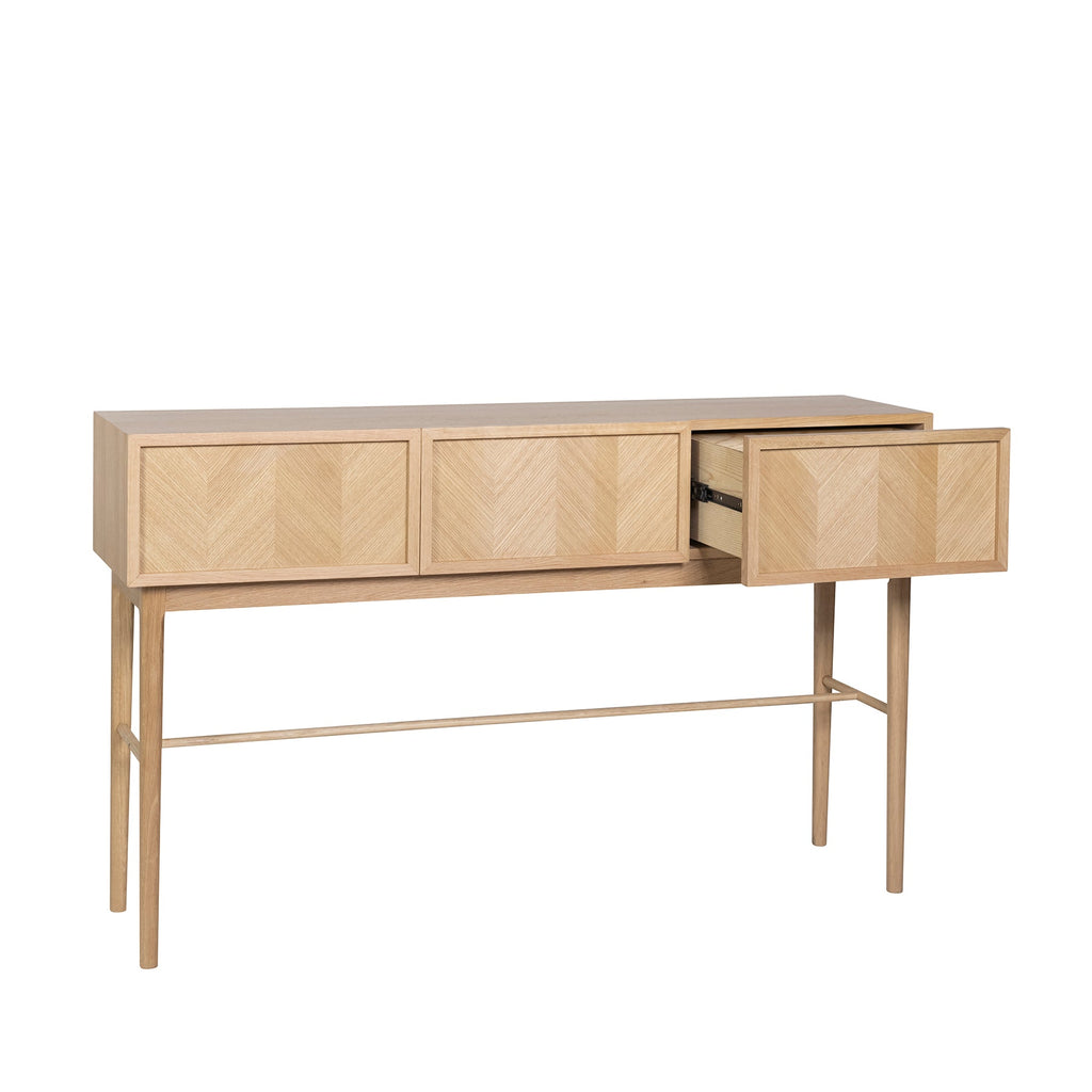 Konsola Herringbone jodełka dębowa 150 cm Hübsch