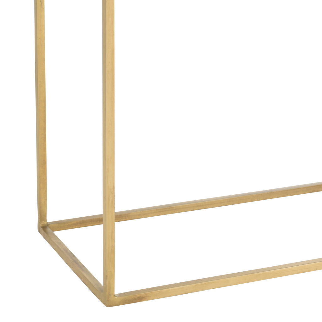 Konsola marmurowa metal złoto 100x25x77 cm J - LINE