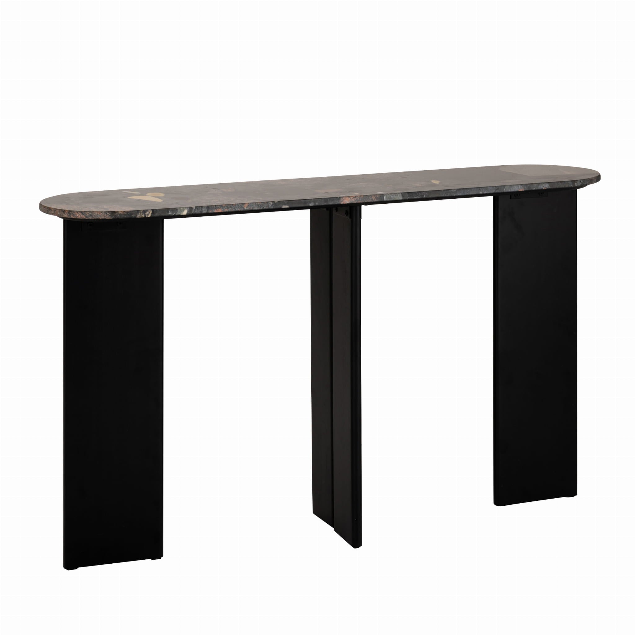 Konsola MATHILDE marmur czarny/brzoskwiniowy 140x81x35 cm J - LINE