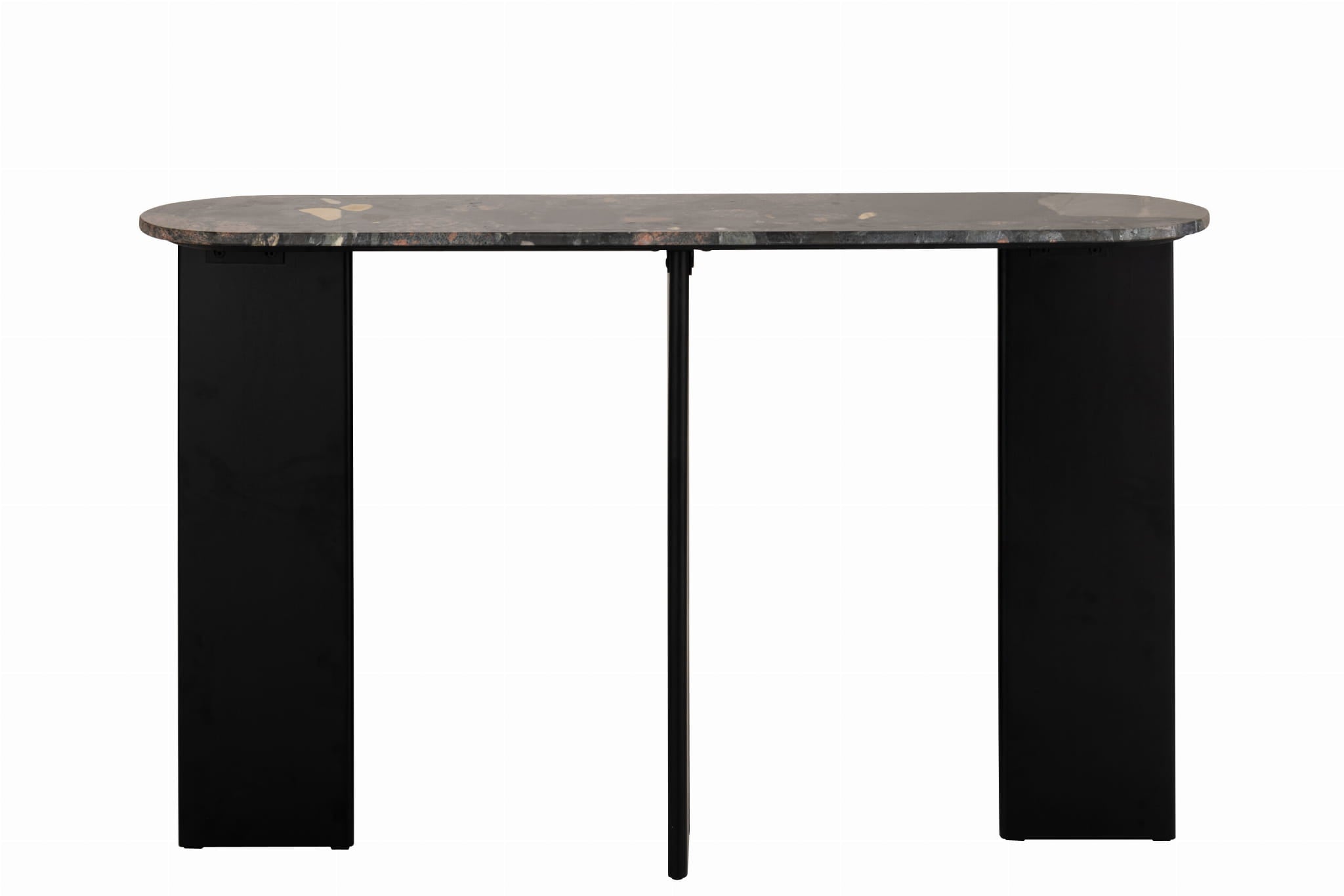 Konsola MATHILDE marmur czarny/brzoskwiniowy 140x81x35 cm J - LINE