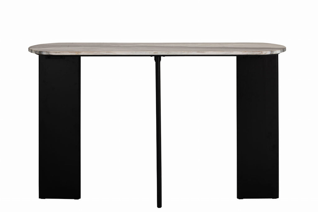 Konsola MATHILDE marmur czarny/szary 140x81x35 cm J - LINE