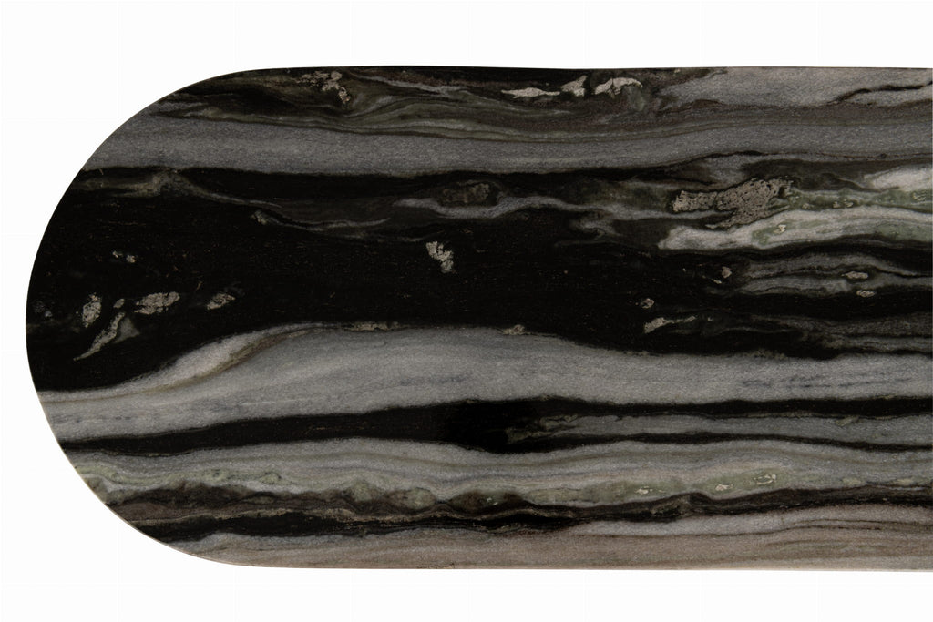 Konsola MATHILDE marmur czarny/szary 140x81x35 cm J - LINE