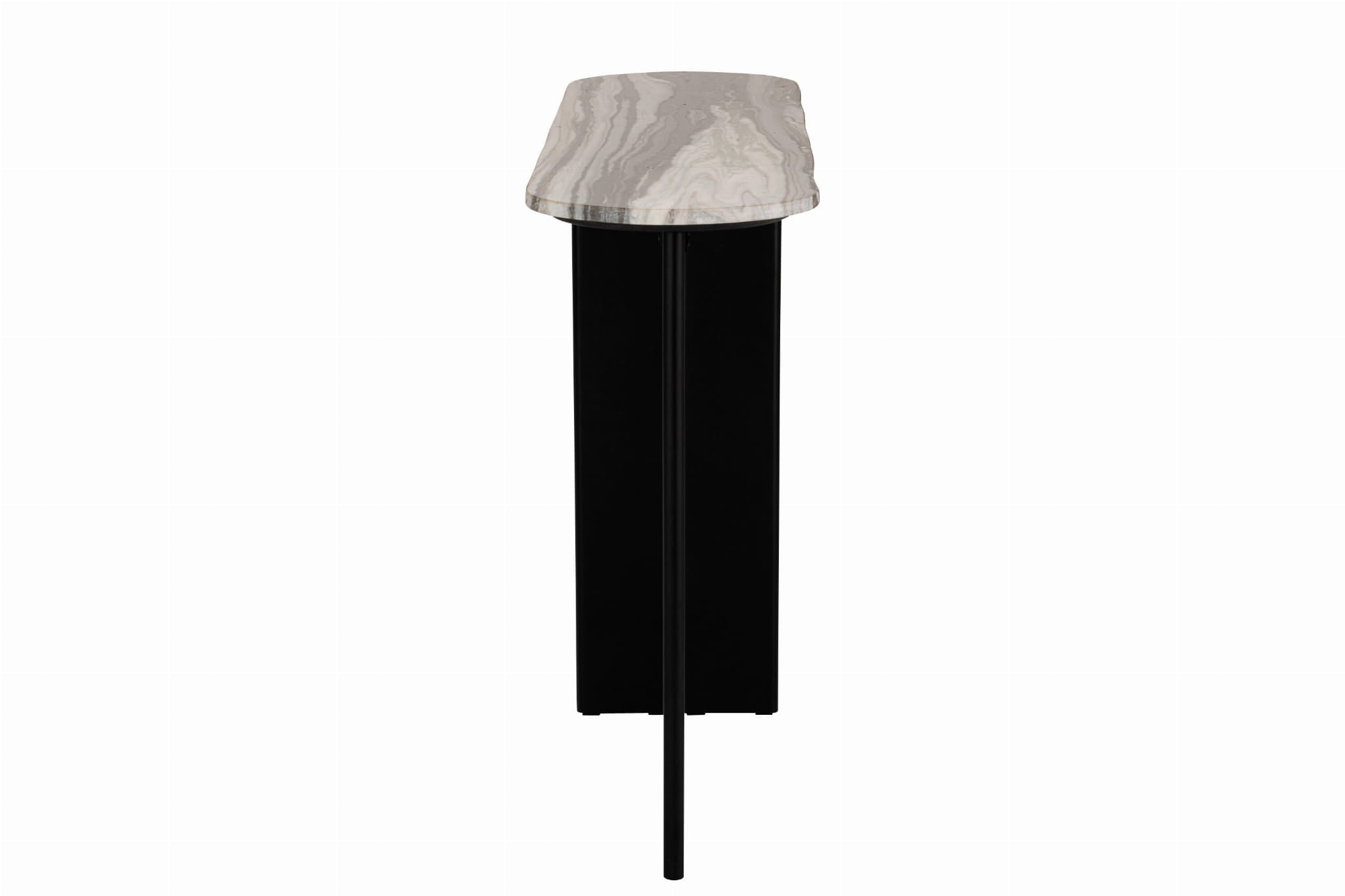 Konsola MATHILDE marmur czarny/szary 140x81x35 cm J - LINE