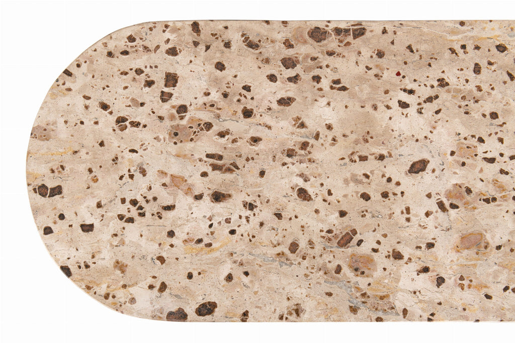 Konsola MATHILDE marmur naturalny beżowy 140x81x35 cm J - LINE