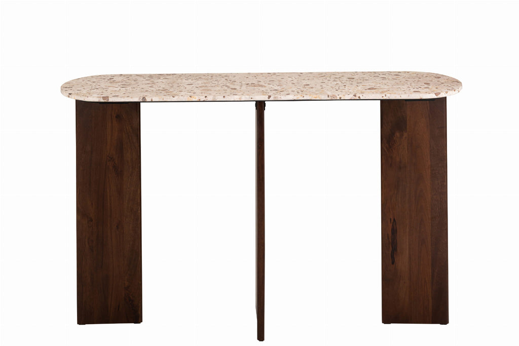 Konsola MATHILDE marmur naturalny beżowy 140x81x35 cm J - LINE