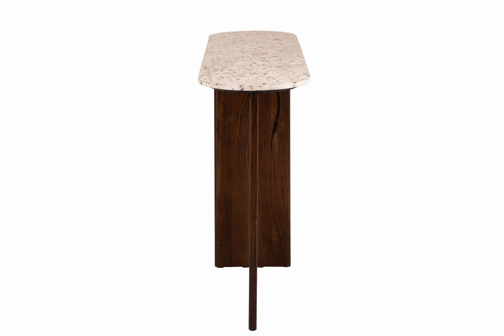 Konsola MATHILDE marmur naturalny beżowy 140x81x35 cm J - LINE