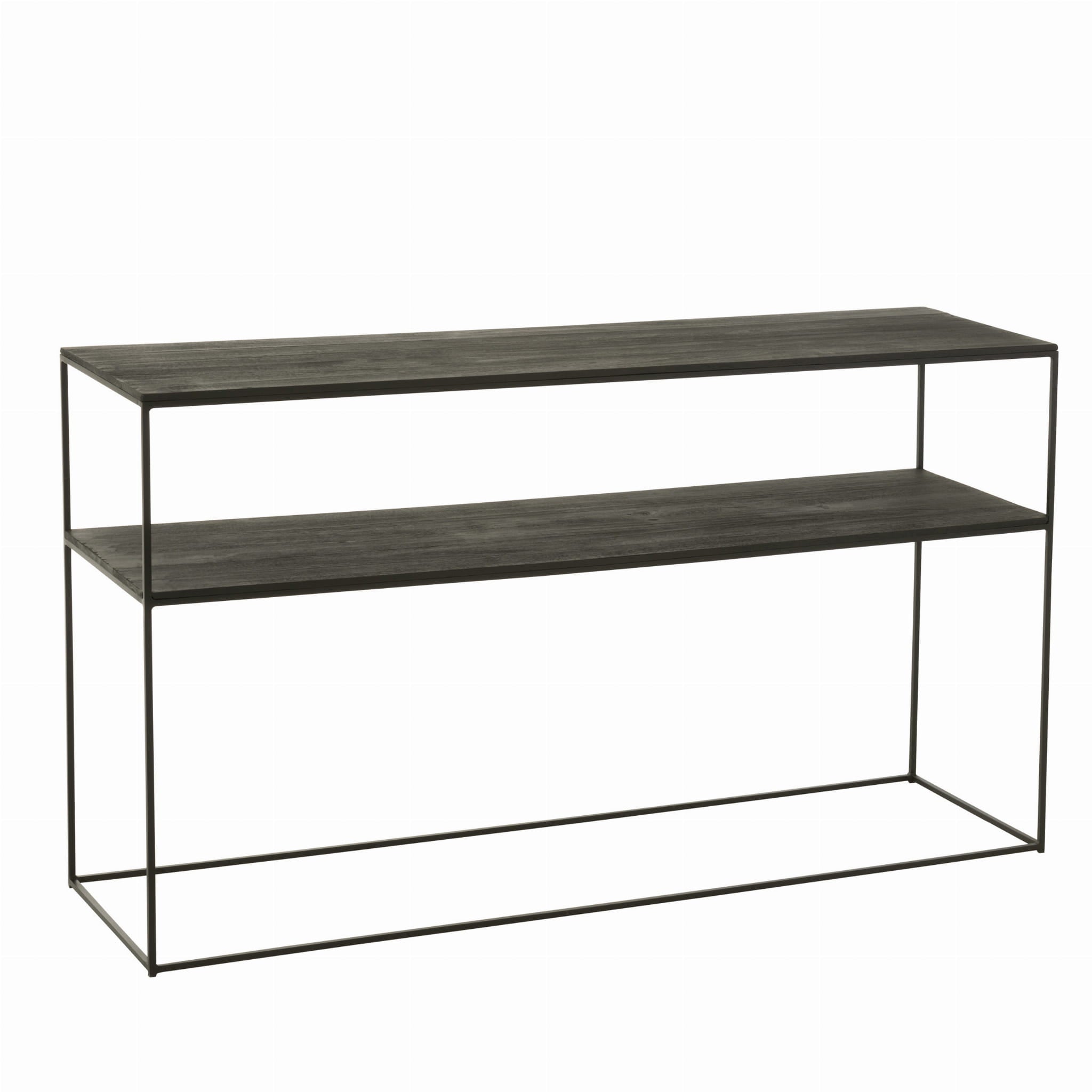 Konsola NOCTA z drewna tekowego metalowa 140x80 cm J - LINE