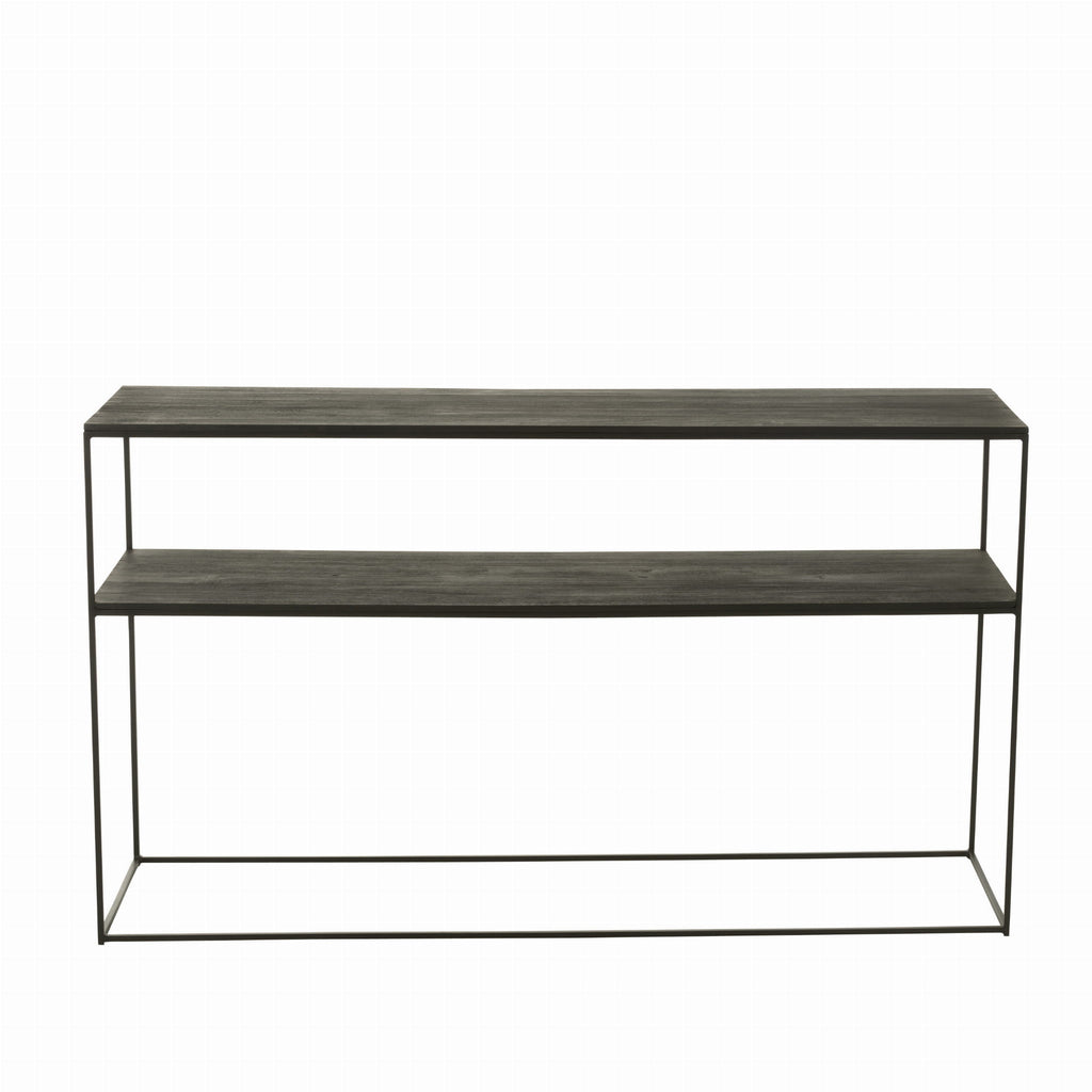 Konsola NOCTA z drewna tekowego metalowa 140x80 cm J - LINE