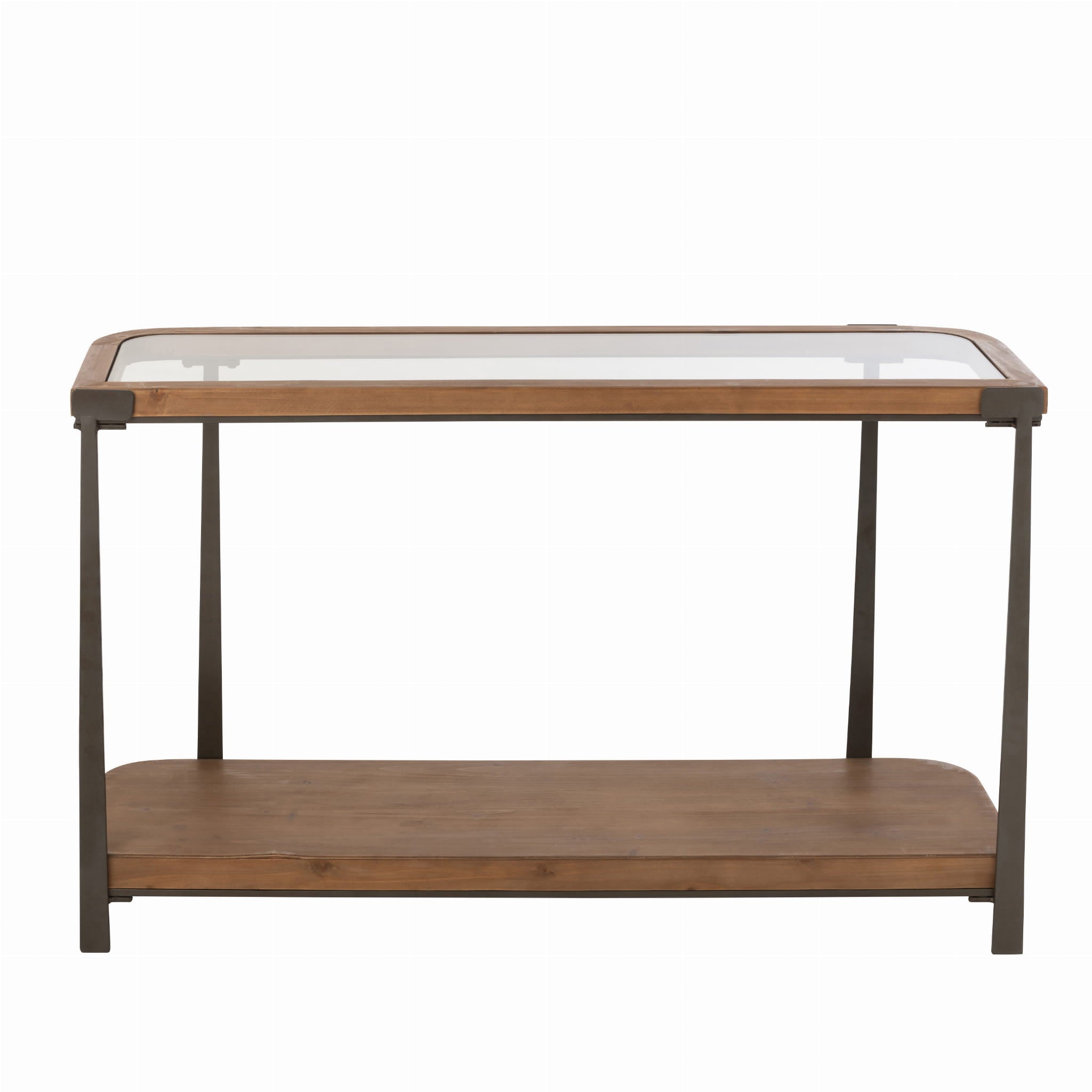 Konsola Robin 120x75x35 cm szkło drewno J - LINE